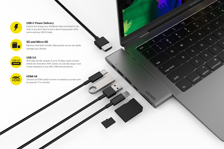 Каталог Kanex пополнили концентраторы USB для Apple MacBook